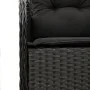 Set comedor de jardín 3 pzas con cojines ratán sintético negro by , Garden sets - Ref: Foro24-3211920, Price: 296,18 €, Disco...