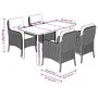 Set comedor de jardín 5 piezas y cojines ratán sintético marrón by , Garden sets - Ref: Foro24-3211943, Price: 505,47 €, Disc...