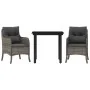Set comedor de jardín 3 piezas con cojines ratán sintético gris by , Garden sets - Ref: Foro24-3211955, Price: 306,69 €, Disc...