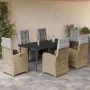 Set comedor de jardín 7 pzas con cojines ratán sintético beige de , Conjuntos de jardín - Ref: Foro24-3212589, Precio: 1,00 €...