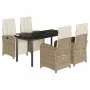 Set comedor de jardín 5 pzas con cojines ratán sintético beige von , Gartensets - Ref: Foro24-3212580, Preis: 661,85 €, Rabat...