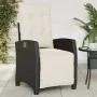 Sillón reclinable de jardín con reposapiés ratán PE negro von , Gartenstühle - Ref: Foro24-365232, Preis: 135,60 €, Rabatt: %