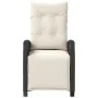Sillón reclinable de jardín con reposapiés ratán PE negro von , Gartenstühle - Ref: Foro24-365232, Preis: 135,60 €, Rabatt: %