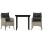 Set comedor de jardín 3 pzas cojines ratán sintético gris claro von , Gartensets - Ref: Foro24-3211997, Preis: 272,66 €, Raba...