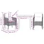 Set comedor de jardín 3 pzas cojines ratán sintético gris claro von , Gartensets - Ref: Foro24-3211997, Preis: 272,66 €, Raba...