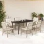 Set comedor de jardín 7 pzas con cojines ratán sintético beige by , Garden sets - Ref: Foro24-3212149, Price: 884,74 €, Disco...