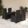 Set de muebles jardín 5 pzas con cojines ratán sintético negro von , Gartensets - Ref: Foro24-3212755, Preis: 646,56 €, Rabat...