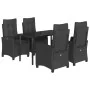 Set de muebles jardín 5 pzas con cojines ratán sintético negro von , Gartensets - Ref: Foro24-3212755, Preis: 646,56 €, Rabat...