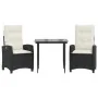 Set comedor de jardín 3 pzas con cojines ratán sintético negro von , Gartensets - Ref: Foro24-3212722, Preis: 346,35 €, Rabat...