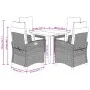Set de muebles jardín 5 pzas con cojines ratán sintético negro by , Garden sets - Ref: Foro24-3212734, Price: 557,45 €, Disco...