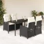 Set de muebles jardín 5 pzas con cojines ratán sintético negro von , Gartensets - Ref: Foro24-3212736, Preis: 609,85 €, Rabat...