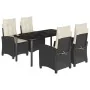 Set de muebles jardín 5 pzas con cojines ratán sintético negro von , Gartensets - Ref: Foro24-3212736, Preis: 609,85 €, Rabat...