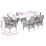 Set de comedor de jardín 7 pzas y cojines ratán sintético negro by , Garden sets - Ref: Foro24-3212093, Price: 729,18 €, Disc...