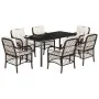 Set comedor de jardín 7 pzas con cojines ratán sintético marrón von , Gartensets - Ref: Foro24-3212121, Preis: 684,64 €, Raba...