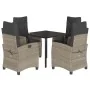 Set comedor de jardín 5 pzas cojines ratán sintético gris claro von , Gartensets - Ref: Foro24-3212853, Preis: 605,62 €, Raba...