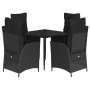 Set de muebles jardín 5 pzas con cojines ratán sintético negro von , Gartensets - Ref: Foro24-3213393, Preis: 656,07 €, Rabat...