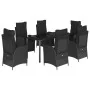 Set de comedor de jardín 7 pzas y cojines ratán sintético negro de , Conjuntos de jardín - Ref: Foro24-3213403, Precio: 998,1...