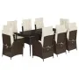 Set comedor para jardín 9 pzas y cojines ratán sintético marrón by , Garden sets - Ref: Foro24-3213202, Price: 1,00 €, Discou...