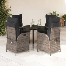 Set comedor de jardín 5 piezas con cojines ratán sintético gris by , Garden sets - Ref: Foro24-3213216, Price: 675,64 €, Disc...
