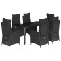 Set de comedor de jardín 7 pzas y cojines ratán sintético negro von , Gartensets - Ref: Foro24-3213190, Preis: 903,05 €, Raba...