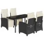 Set de muebles jardín 5 pzas con cojines ratán sintético negro de , Conjuntos de jardín - Ref: Foro24-3212956, Precio: 589,34...