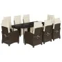 Set comedor para jardín 9 pzas y cojines ratán sintético marrón von , Gartensets - Ref: Foro24-3212980, Preis: 1,00 €, Rabatt: %