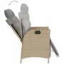 Sillón reclinable jardín reposapiés 2 uds ratán PE beige mezcla von , Gartenstühle - Ref: Foro24-365293, Preis: 280,47 €, Rab...