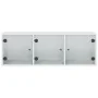 Mueble de pared con puertas de vidrio blanco 102x37x35 cm by , Lockers and storage cabinets - Ref: Foro24-836511, Price: 87,2...