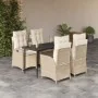 Set comedor de jardín 5 pzas con cojines ratán sintético beige de , Conjuntos de jardín - Ref: Foro24-3213237, Precio: 668,21...