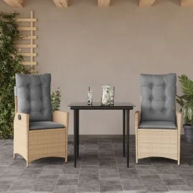 Set comedor de jardín 3 pzas con cojines ratán sintético beige von , Gartensets - Ref: Foro24-3213254, Preis: 346,27 €, Rabat...