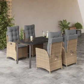 Set comedor de jardín 5 pzas con cojines ratán sintético beige by , Garden sets - Ref: Foro24-3213268, Price: 651,28 €, Disco...
