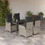 Set comedor de jardín 5 pzas cojines ratán sintético gris claro by , Garden sets - Ref: Foro24-3213277, Price: 639,05 €, Disc...