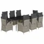 Set comedor de jardín 9 pzas cojines ratán sintético gris claro von , Gartensets - Ref: Foro24-3213282, Preis: 1,00 €, Rabatt: %