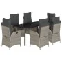 Set comedor jardín 7 pzas y cojines ratán sintético gris claro de , Conjuntos de jardín - Ref: Foro24-3213289, Precio: 894,92...