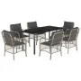 Set comedor jardín 7 pzas y cojines ratán sintético gris claro von , Gartensets - Ref: Foro24-3212177, Preis: 718,96 €, Rabat...