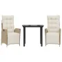 Set comedor de jardín 3 pzas con cojines ratán sintético beige von , Gartensets - Ref: Foro24-3213441, Preis: 394,84 €, Rabat...