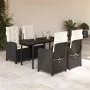 Set de muebles jardín 5 pzas con cojines ratán sintético negro by , Garden sets - Ref: Foro24-3212303, Price: 574,65 €, Disco...