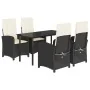 Set de muebles jardín 5 pzas con cojines ratán sintético negro by , Garden sets - Ref: Foro24-3212303, Price: 574,65 €, Disco...