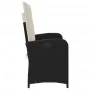 Sillón reclinable de jardín con cojines ratán sintético negro by , garden benches - Ref: Foro24-368215, Price: 173,01 €, Disc...