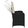 Sillón reclinable de jardín con cojines ratán sintético negro by , garden benches - Ref: Foro24-368215, Price: 173,01 €, Disc...