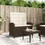 Sillón reclinable de jardín con cojines ratán sintético marrón by , garden benches - Ref: Foro24-368217, Price: 177,41 €, Dis...
