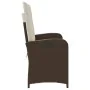Sillón reclinable de jardín con cojines ratán sintético marrón by , garden benches - Ref: Foro24-368217, Price: 177,41 €, Dis...