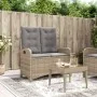 Sillón reclinable de jardín con cojines ratán sintético beige by , garden benches - Ref: Foro24-368220, Price: 177,41 €, Disc...