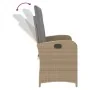 Sillón reclinable de jardín con cojines ratán sintético beige by , garden benches - Ref: Foro24-368220, Price: 177,41 €, Disc...