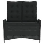 Sillón reclinable de jardín con cojines ratán sintético negro by , garden benches - Ref: Foro24-368236, Price: 168,19 €, Disc...