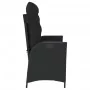 Sillón reclinable de jardín con cojines ratán sintético negro by , garden benches - Ref: Foro24-368236, Price: 168,19 €, Disc...