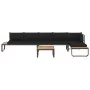 Juego de sofás de esquina 4 piezas con cojines aluminio y WPC by , Outdoor sofas - Ref: Foro24-48653, Price: 647,68 €, Discou...