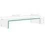 Soporte para TV/Elevador monitor cristal claro 80x30x13 cm by , TV Furniture - Ref: Foro24-244129, Price: 90,85 €, Discount: %