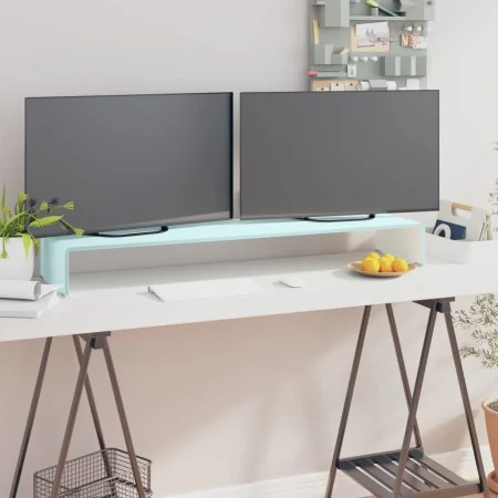 Mueble TV/Elevador de monitor cristal verde 110x30x13 cm by , TV Furniture - Ref: Foro24-244148, Price: 114,85 €, Discount: %