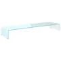 Mueble TV/Elevador de monitor cristal verde 110x30x13 cm by , TV Furniture - Ref: Foro24-244148, Price: 114,85 €, Discount: %